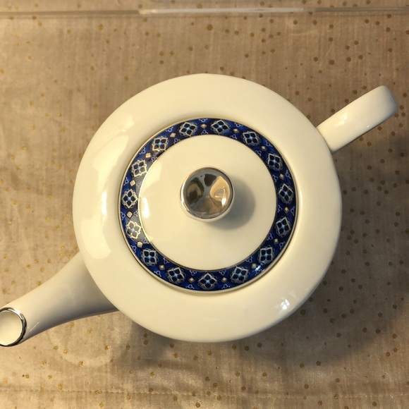 Grace’s Teaware tea pot. Blue and silver design. Gently used. Great condition. - Picture 3 of 10
